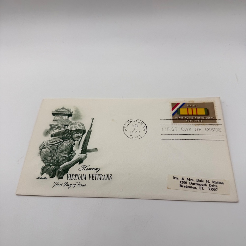 1979 Artmaster First Day of Issue Honoring Vietnam Veterans 15c Stamp FDC cover